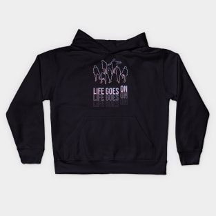 BTS Life Goes On Line Artwork Fanmade Merch & Accessories Kids Hoodie
